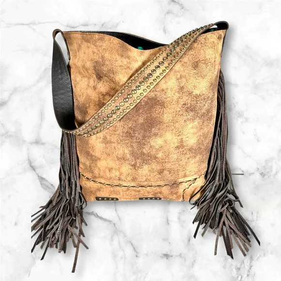 Juan Antonio Distressed Leather HOBO shoulder/handbag - Picture 13 of 15